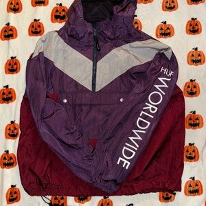 HUF Purple and Red Windbreaker